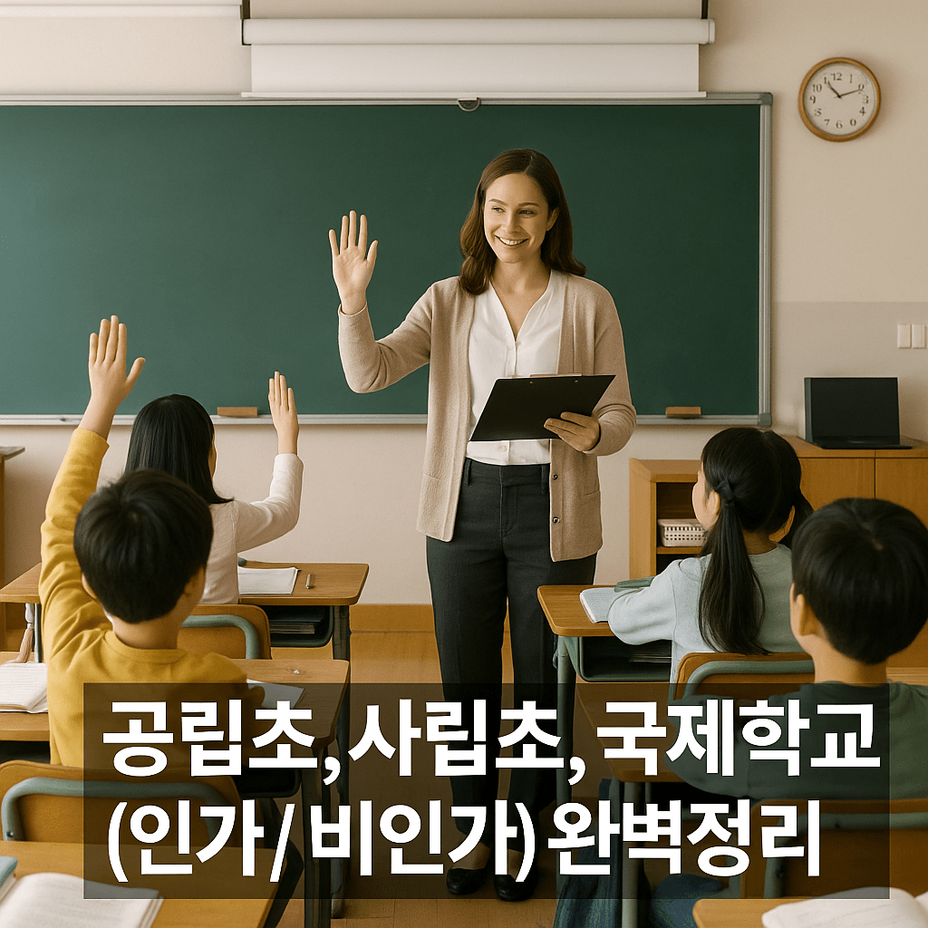 공립초, 사립초, 국제학교(인가/비인가) 완벽정리